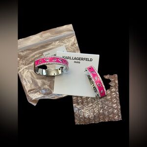 Karl Lagerfeld Paris hoop earrings NWT